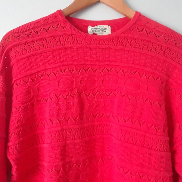 Vintage 90s United Colors of Benetton 100% Cotton Sweater - Picture 2 of 10